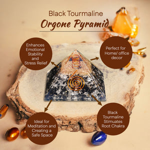 Black Tourmaline Orgone Pyramid For Negativity
