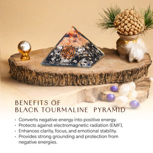 Black Tourmaline Orgone Pyramid For Negativity