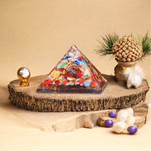 Seven Chakra Orgone Pyramid for Energy Healing