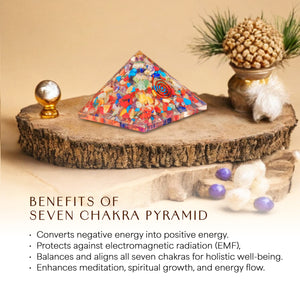 Seven Chakra Orgone Pyramid for Energy Healing