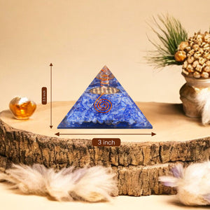 Blue Quartz Orgone Crystal Pyramid