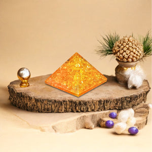 Citrine Orgone Crystal Pyramid for Money