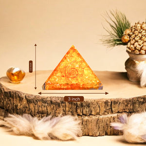 Citrine Orgone Crystal Pyramid for Money