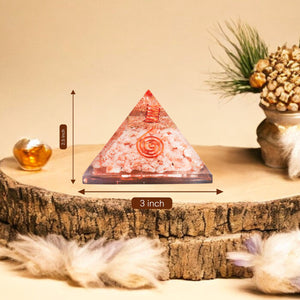Rose Quartz Orgone Pyramid for Emotional Healing