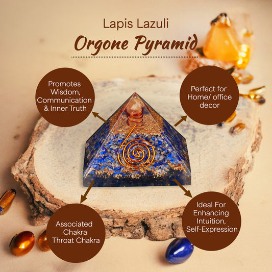 Lapis Lazuli Orgone Crystal Pyramid For Truth