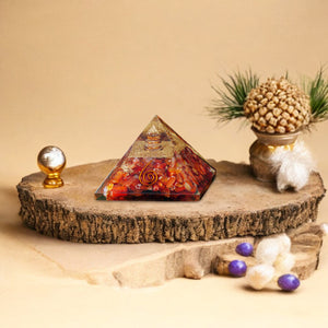 Carnelian Orgone Crystal Pyramid For Passion