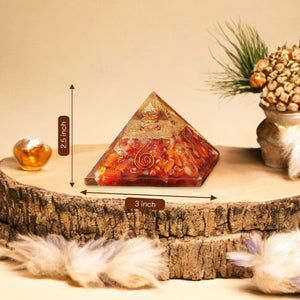 Carnelian Orgone Crystal Pyramid For Passion