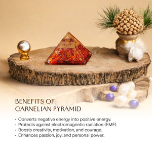 Carnelian Orgone Crystal Pyramid For Passion