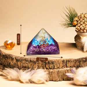 Green Aventurine, Amethyst, and Turquoise Orgone Pyramid