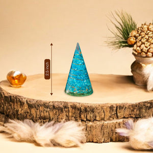 Blue Onyx Crystal Pyramid For Calmness