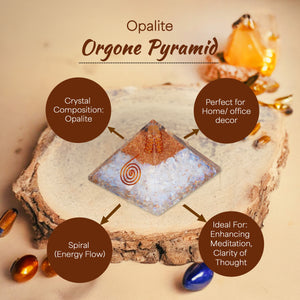 Opalite Orgone Crystal Pyramid