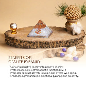 Opalite Orgone Crystal Pyramid