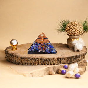 Lapis Lazuli Healing Crystal Pyramid For Confidence