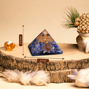 Lapis Lazuli Healing Crystal Pyramid For Confidence