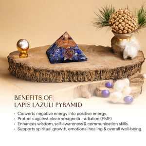 Lapis Lazuli Healing Crystal Pyramid For Confidence