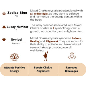 Mix Chakra Copper Coil Crystal Stone Pyramid