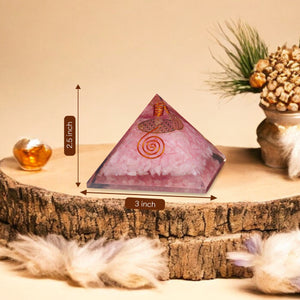 Rose Quartz Crystal Pyramid For Love