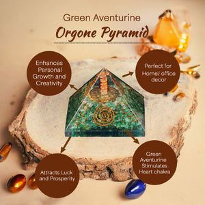 Green Aventurine Healing Crystal Stone Pyramid