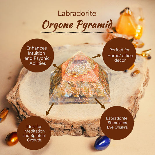 Labradorite Orgone Crystal Pyramid For Strength