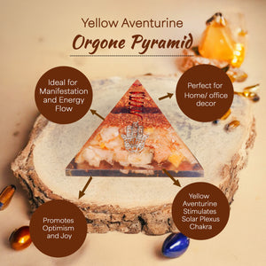 Yellow Aventurine Orgone Pyramid For Protection