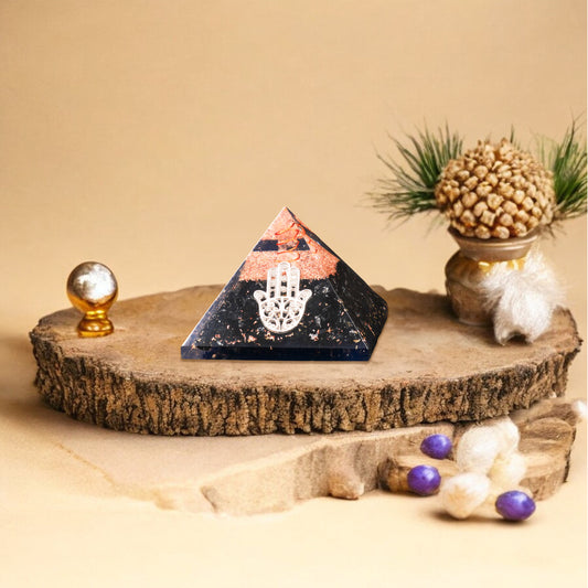 Black Tourmaline Orgone Pyramid For Stability