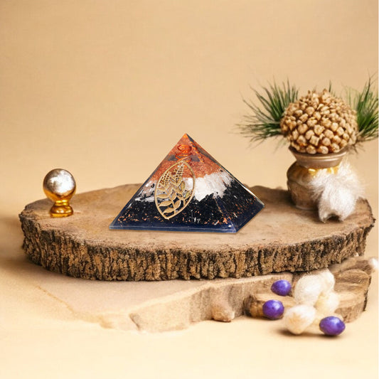 Black Tourmaline Crystal Pyramid For Protection & Grouding