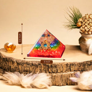 Seven Chakra Onyx Pyramid For Positivity