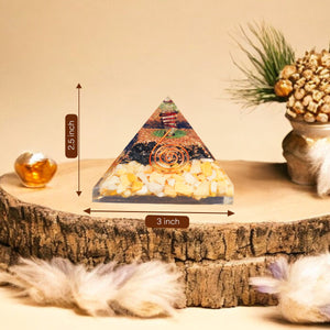 Yellow Aventurine and Black Tourmaline Orgone Pyramid