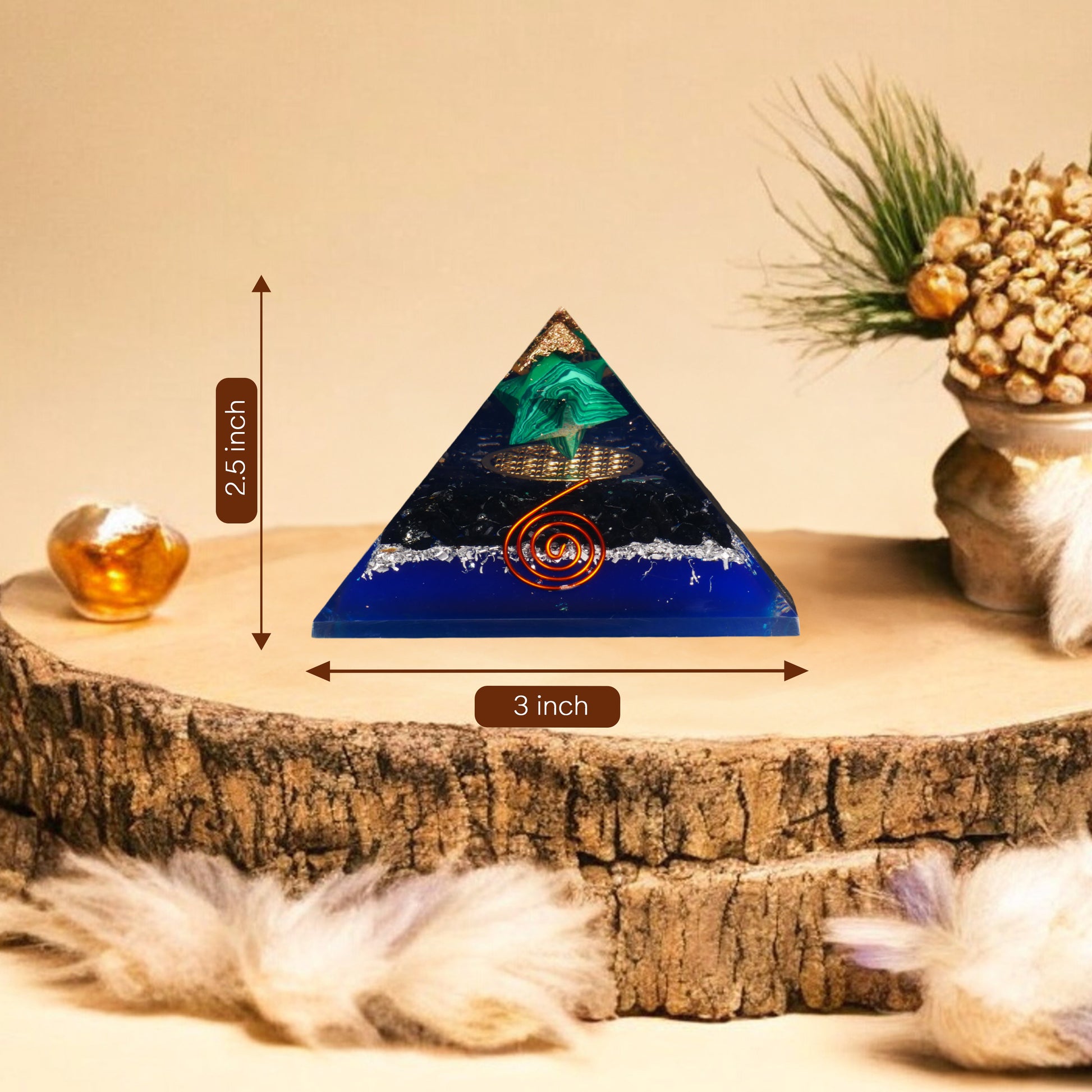Black Tourmaline Healing Crystal Pyramid For Grounding