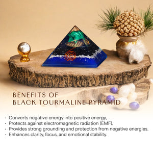 Black Tourmaline Healing Crystal Pyramid For Grounding