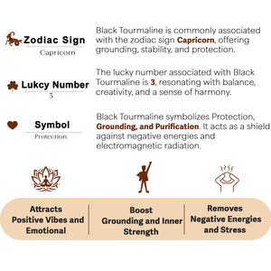 Black Tourmaline Healing Crystal Pyramid For Grounding