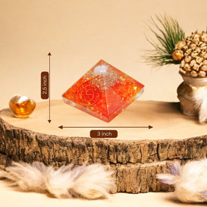 Seven Chakra Orgone Crystal Pyramid For Harmony