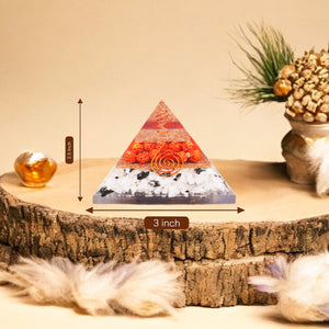 Rainbow Moonstone orgone Crystal Pyramid