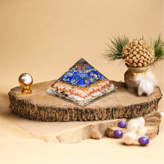 Lapis Lazuli Orgone Crystal Pyramid For Patience