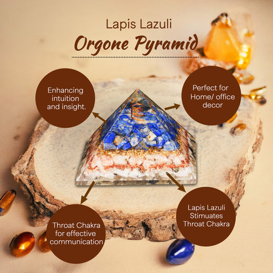 Lapis Lazuli Orgone Crystal Pyramid For Patience