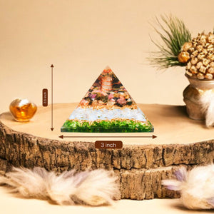 Green Aventurine, opalite, and Multi Tourmaline Orgone Pyramid