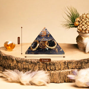 Black Tourmaline Sacred Geometry Orgone Crystal Stone Pyramid