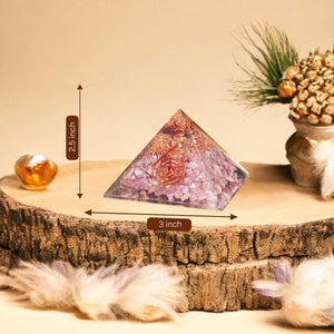 Lepidolite Orgone Crystal Stone Pyramid