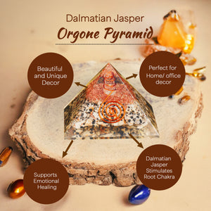 Dalmatian Jasper Orgone Crystal Pyramid