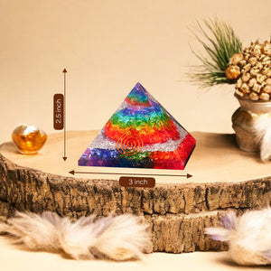 Seven Chakra Orgone Pyramid for Energy Balance