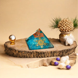 Blue Onyx Crystal Pyramid For Spirituality