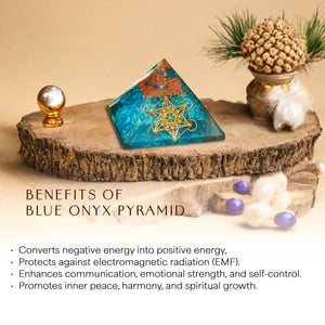 Blue Onyx Crystal Pyramid For Spirituality