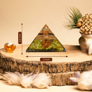 Peridot Orgone Crystal Pyramid
