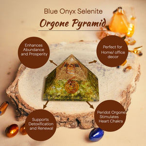 Peridot Orgone Crystal Pyramid