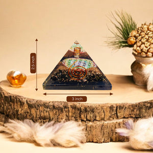 Purple Onyx and Green Onyx Orgone Pyramid