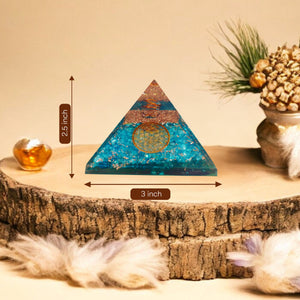 Blue Onyx Orgone Pyramid For Communication