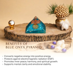 Blue Onyx Orgone Pyramid For Communication