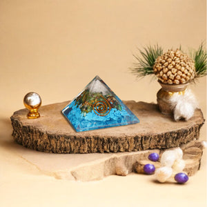 Turquoise and Green Aventurine Orgone Pyramid