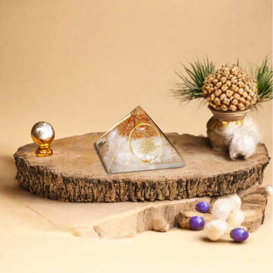 Selenite Orgone Crystal Pyramid For Clarity
