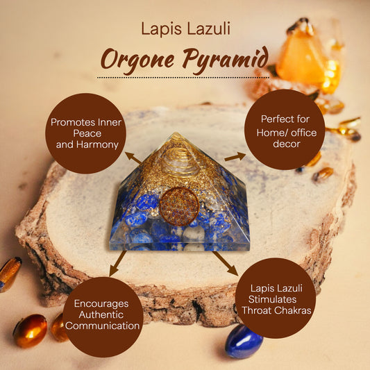 Lapis Lazuli Orgone Pyramid For Clarity
